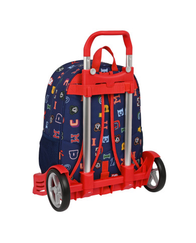 School Rucksack with Wheels Mickey Mouse Clubhouse Only one Navy Blue 33 x 42 x 14 cm