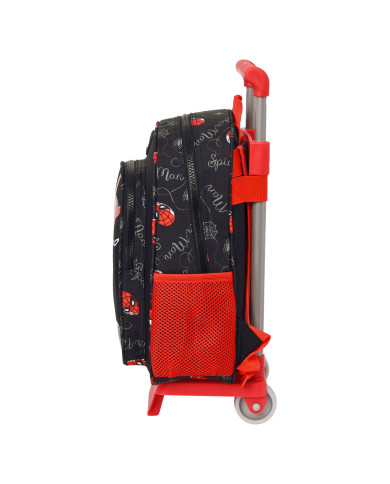 School Rucksack with Wheels Spider-Man Hero Black 27 x 33 x 10 cm