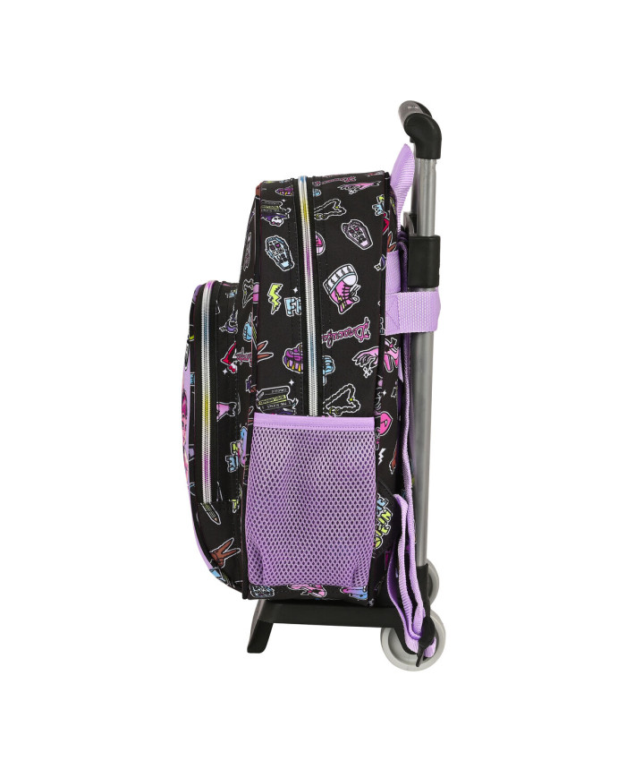 School Rucksack with Wheels Monster High Creep Black 28 x 34 x 10 cm