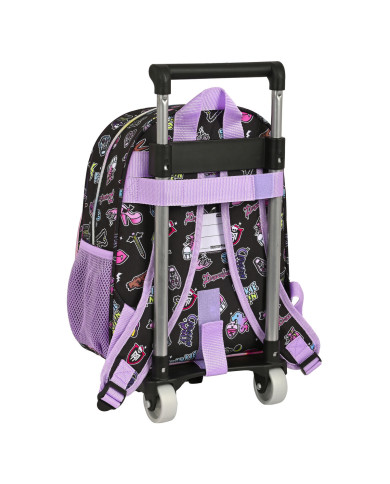 School Rucksack with Wheels Monster High Creep Black 28 x 34 x 10 cm