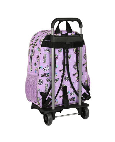 School Rucksack with Wheels Monster High Best boos Lilac 33 x 42 x 14 cm