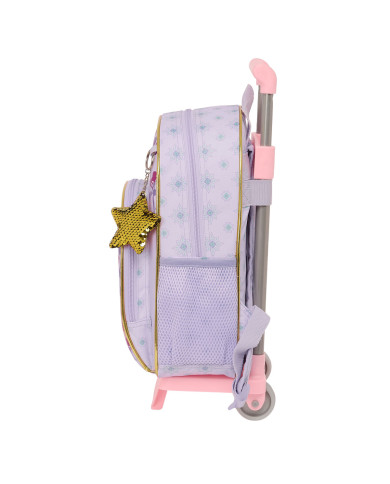 School Rucksack with Wheels Wish Lilac 28 x 34 x 10 cm