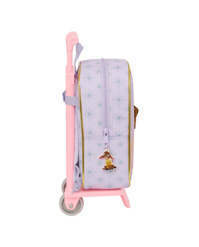School Rucksack with Wheels Wish Lilac 22 x 27 x 10 cm