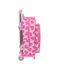 School Rucksack with Wheels Barbie Love Pink 26 x 34 x 11 cm