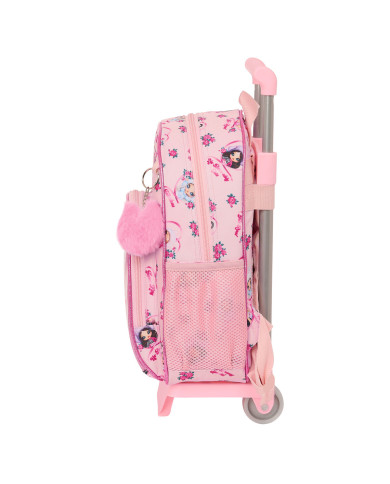 School Rucksack with Wheels Na!Na!Na! Surprise Fabulous Pink 28 x 34 x 10 cm
