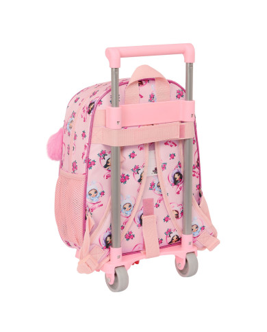 School Rucksack with Wheels Na!Na!Na! Surprise Fabulous Pink 28 x 34 x 10 cm