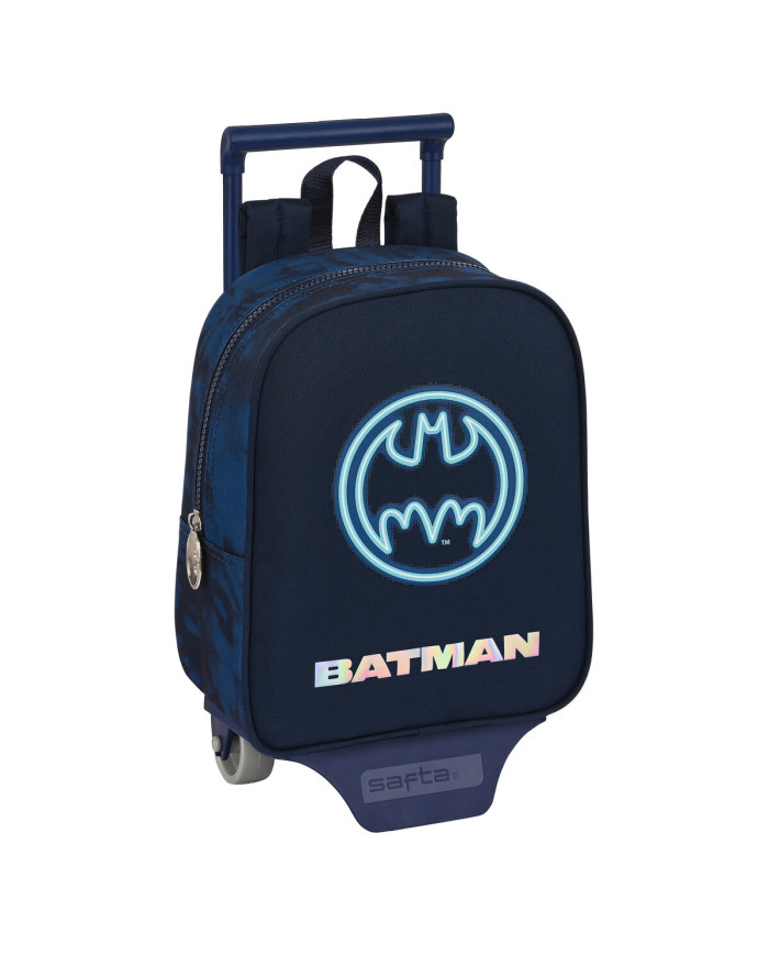 School Rucksack with Wheels Batman Legendary Navy Blue 22 x 27 x 10 cm