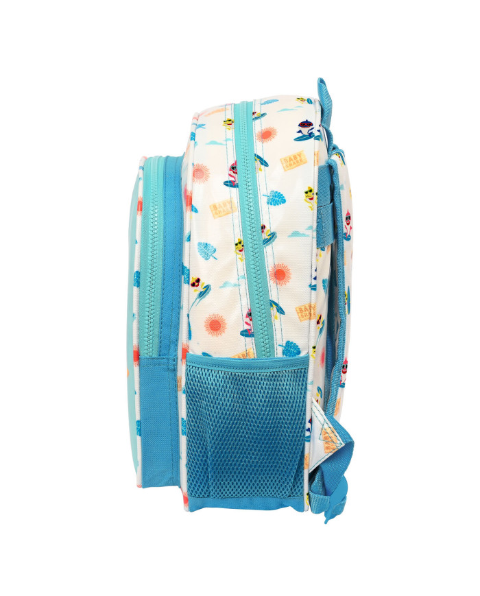 School Bag Baby Shark Surfing Blue White 27 x 33 x 10 cm