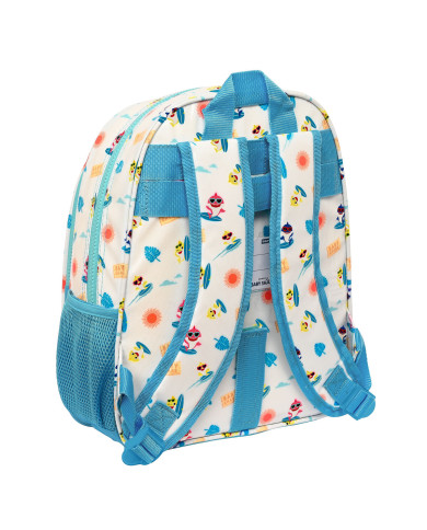 School Bag Baby Shark Surfing Blue White 27 x 33 x 10 cm