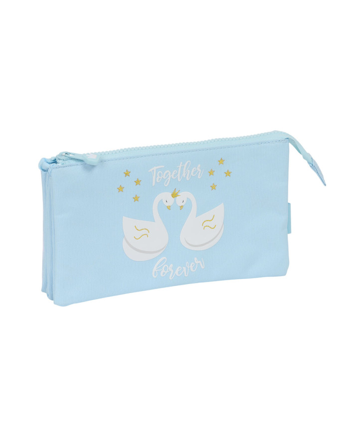 Triple Carry-all Glow Lab Cisnes Light Blue 22 x 12 x 3 cm