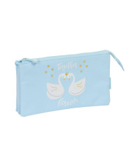 Triple Carry-all Glow Lab Cisnes Light Blue 22 x 12 x 3 cm