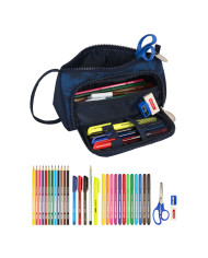 School Case with Accessories Batman Legendary Navy Blue 20 x 11 x 8.5 cm (32 Pieces)