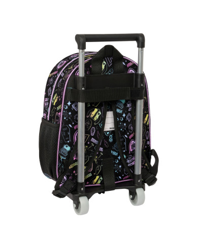 School Rucksack with Wheels Monster High Black 28 x 34 x 10 cm