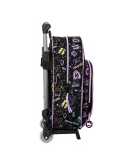 School Rucksack with Wheels Monster High Black 28 x 34 x 10 cm