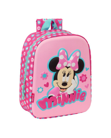 3D Child bag Minnie Mouse Pink 22 x 27 x 10 cm