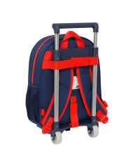 School Rucksack with Wheels Super Mario World Navy Blue 28 x 34 x 10 cm