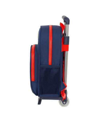 School Rucksack with Wheels Super Mario World Navy Blue 28 x 34 x 10 cm