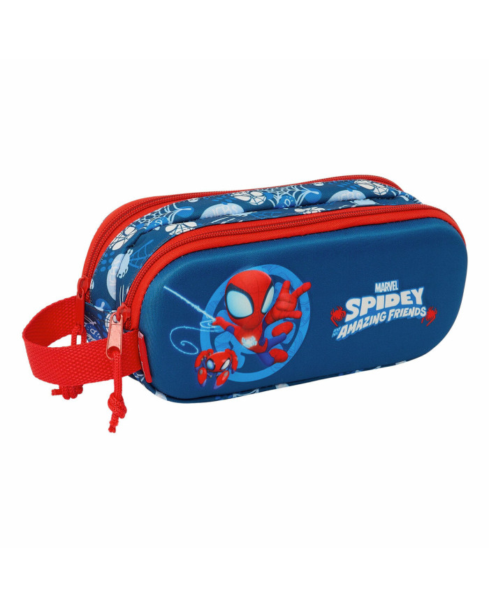 Double Carry-all Spider-Man Red Navy Blue 21 x 8 x 6 cm 3D