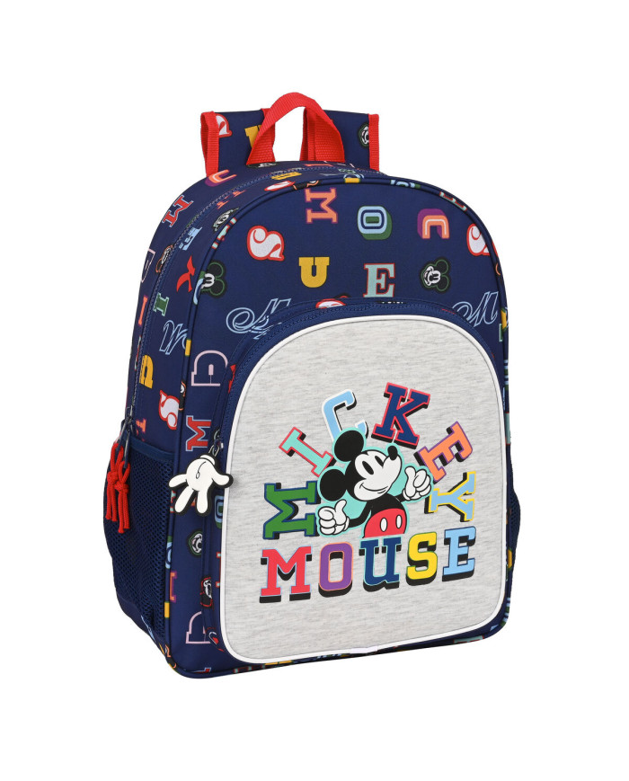 School Bag Mickey Mouse Clubhouse Only one Navy Blue 33 x 42 x 14 cm