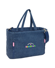 Bag Benetton Denim Blue 40 x 31 x 17 cm