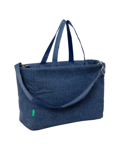 Bag Benetton Denim Blue 40 x 31 x 17 cm