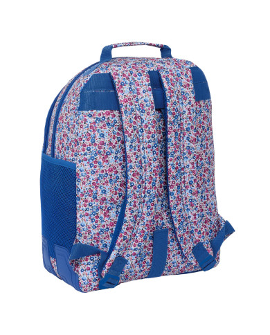 School Bag Nait Nait Flores coimbra azul Blue 32 x 42 x 15 cm