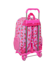 School Rucksack with Wheels Trolls Pink 33 x 42 x 14 cm