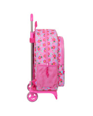 School Rucksack with Wheels Trolls Pink 33 x 42 x 14 cm
