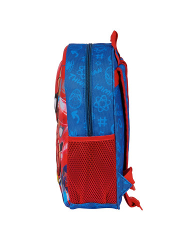 3D School Bag Spider-Man Red Navy Blue 27 x 33 x 10 cm