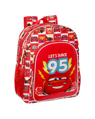 School Bag Cars Let's race Red White (32 x 38 x 12 cm)