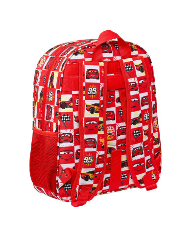 School Bag Cars Let's race Red White (32 x 38 x 12 cm)