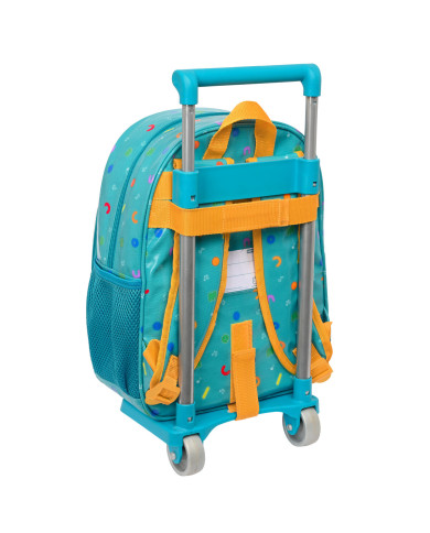 School Rucksack with Wheels CoComelon Back to class Light Blue (26 x 34 x 11 cm)