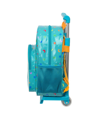 School Rucksack with Wheels CoComelon Back to class Light Blue (26 x 34 x 11 cm)