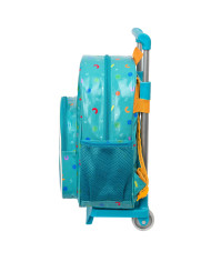 School Rucksack with Wheels CoComelon Back to class Light Blue (26 x 34 x 11 cm)