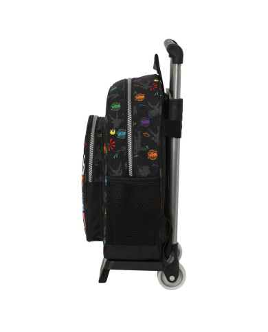 School Rucksack with Wheels The Avengers Super heroes Black (27 x 33 x 10 cm)