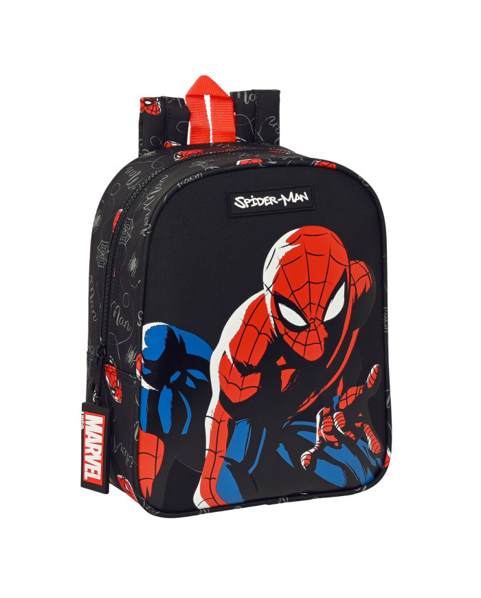 Child bag Spider-Man Hero Black 22 x 27 x 10 cm