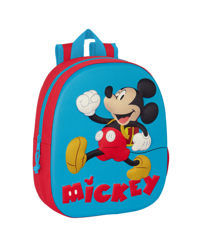 School Bag Mickey Mouse Clubhouse 3D 27 x 33 x 10 cm Red Blue