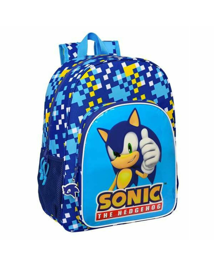 School Bag Sonic Speed 33 x 42 x 14 cm Blue 14 L