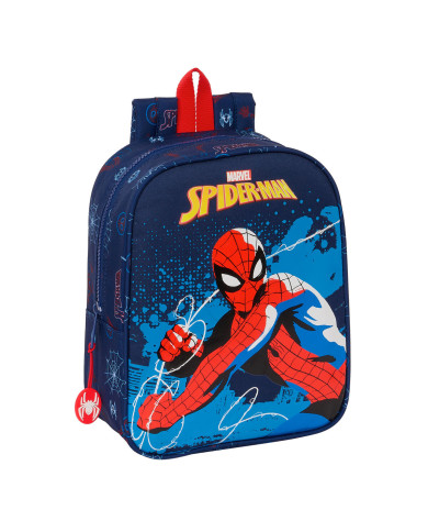 Child bag Spider-Man Neon Navy Blue 22 x 27 x 10 cm