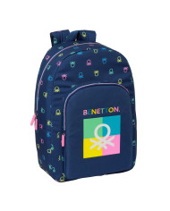 School Bag Benetton Cool Navy Blue 30 x 46 x 14 cm