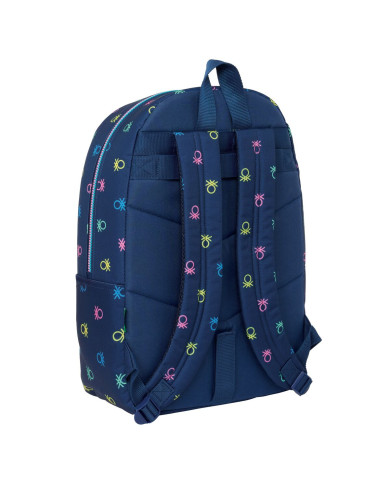 School Bag Benetton Cool Navy Blue 30 x 46 x 14 cm