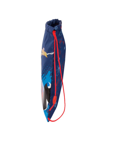 Backpack with Strings Spider-Man Neon Navy Blue 26 x 34 x 1 cm