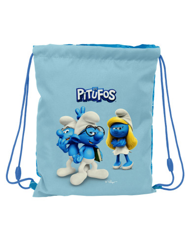 Backpack with Strings Los Pitufos Blue Sky blue 26 x 34 x 1 cm