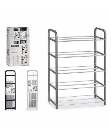Shoe Rack Kipit White Black Grey Metal Steel polypropylene 68 x 3,5 x 18,5 cm 68 x 3 x 18,5 cm