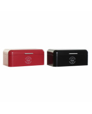 Breadbasket DKD Home Decor 42,5 x 24 x 17 cm Red Black Metal Vintage (2 Units)