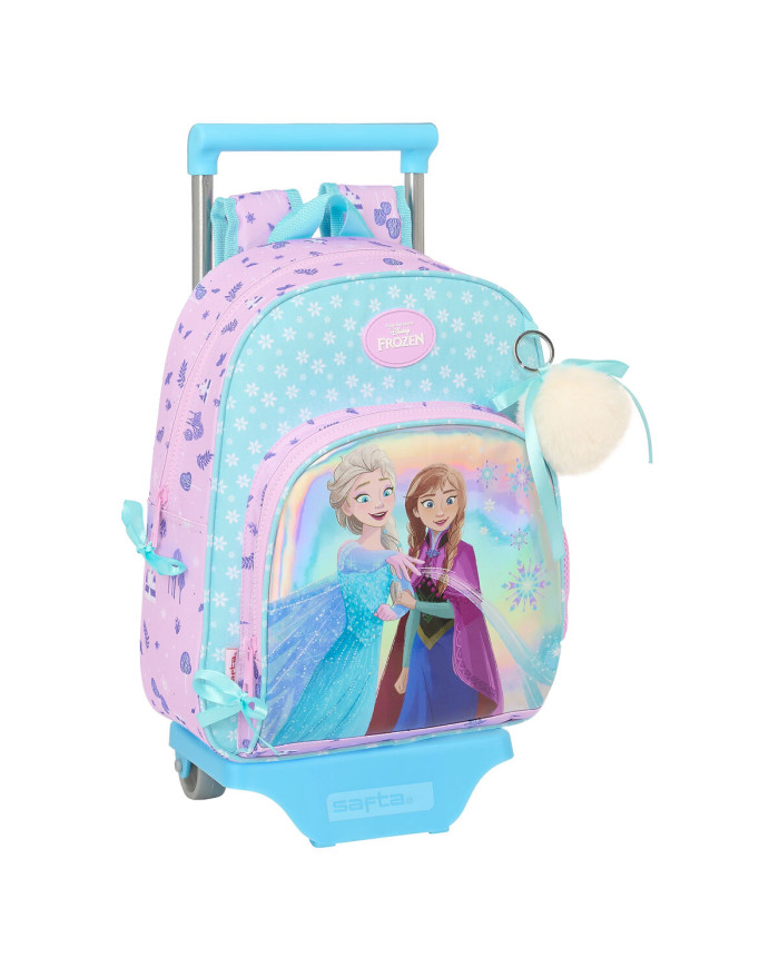 School Rucksack with Wheels Frozen Cool days Violet Sky blue 28 x 34 x 10 cm