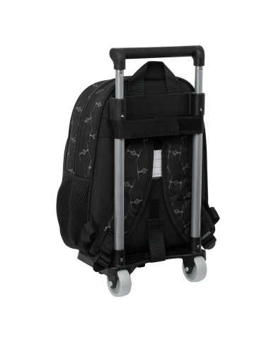 School Rucksack with Wheels Star Wars The fighter Black 27 x 33 x 10 cm