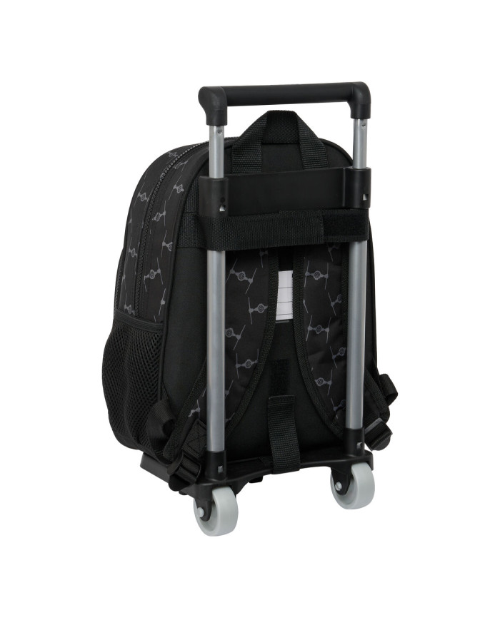 School Rucksack with Wheels Star Wars The fighter Black 27 x 33 x 10 cm
