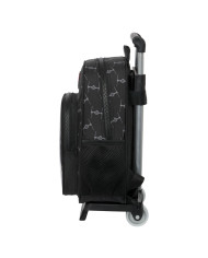 School Rucksack with Wheels Star Wars The fighter Black 27 x 33 x 10 cm