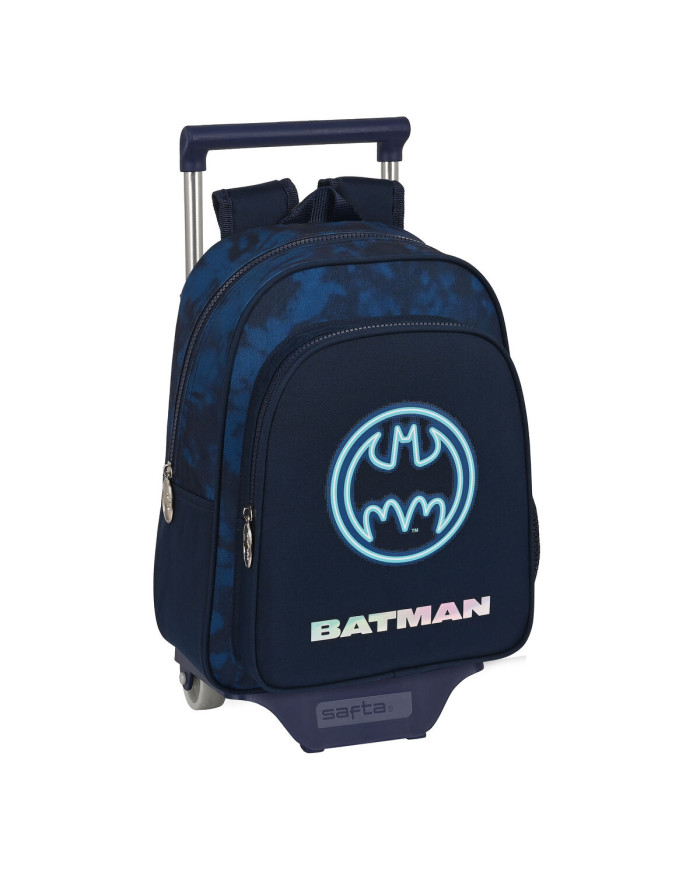 School Rucksack with Wheels Batman Legendary Navy Blue 27 x 33 x 10 cm